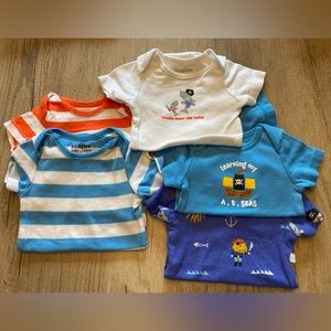 The Children’s Place Baby 5-Pack Short-Sleeve Bodysuits - Pirate Themed